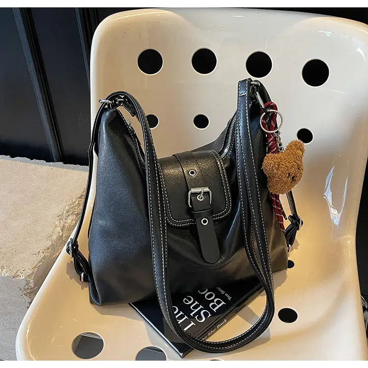 Vintage Brown Leather Shoulder Crossbody Bag for Women — feature 37