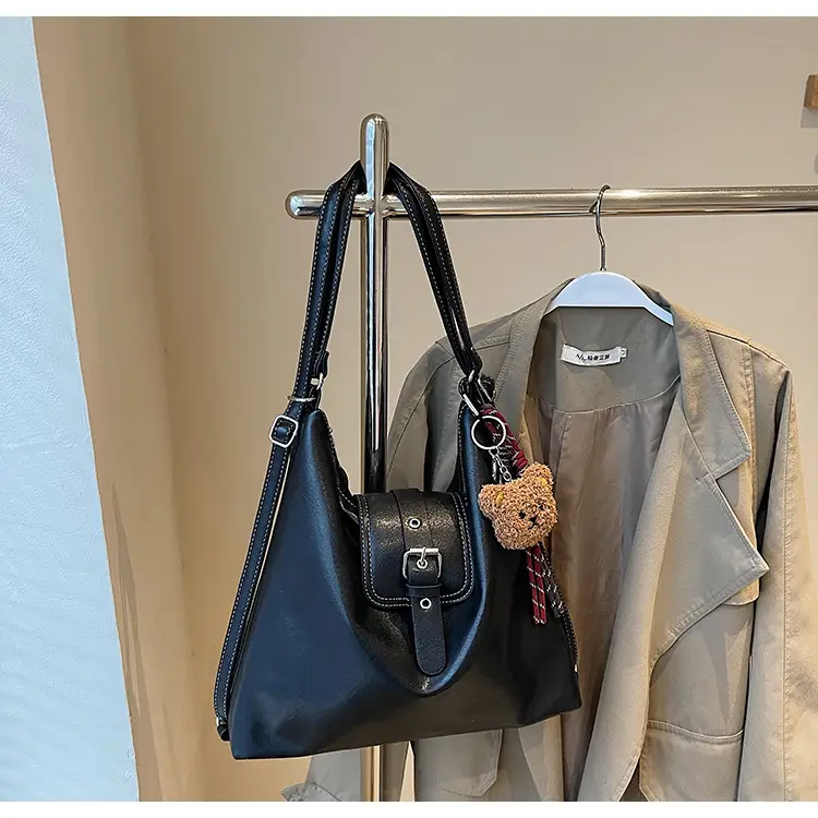 Vintage Brown Leather Shoulder Crossbody Bag for Women — feature 38