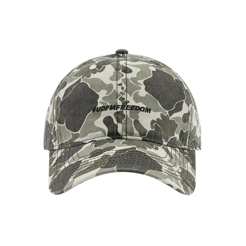 Digital Camo Baseball Cap with Duck Tongue Design