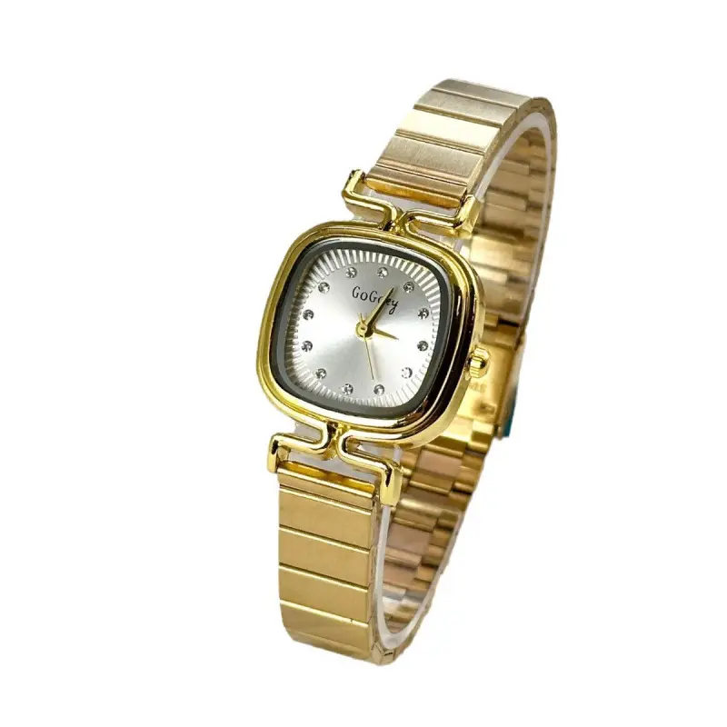 Square Watch for Women Gold Rose Gold Stainless Steel Band - Image 11
