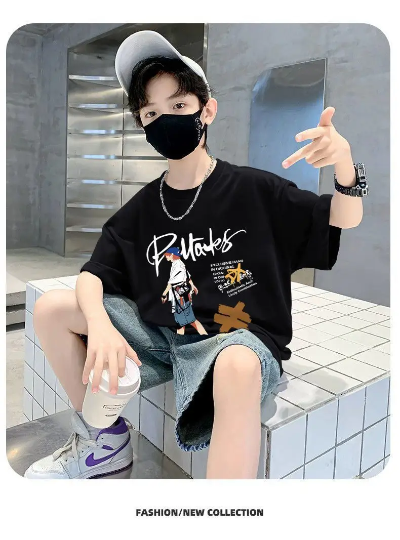 Kids Cotton Cartoon T-Shirt Green Short Sleeve Summer Wear — feature 10