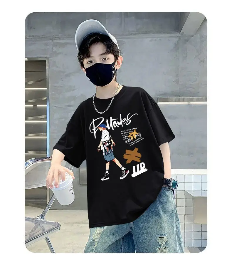 Kids Cotton Cartoon T-Shirt Green Short Sleeve Summer Wear — feature 12