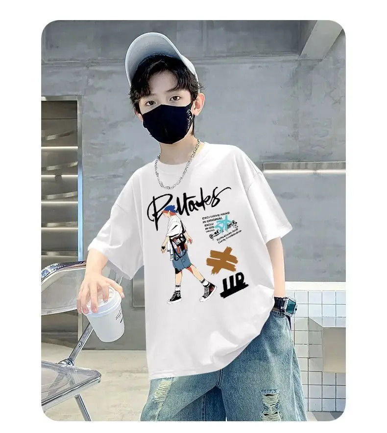 Kids Cotton Cartoon T-Shirt Green Short Sleeve Summer Wear — feature 6