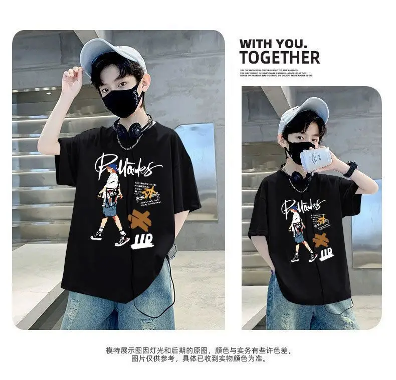 Kids Cotton Cartoon T-Shirt Green Short Sleeve Summer Wear — feature 9