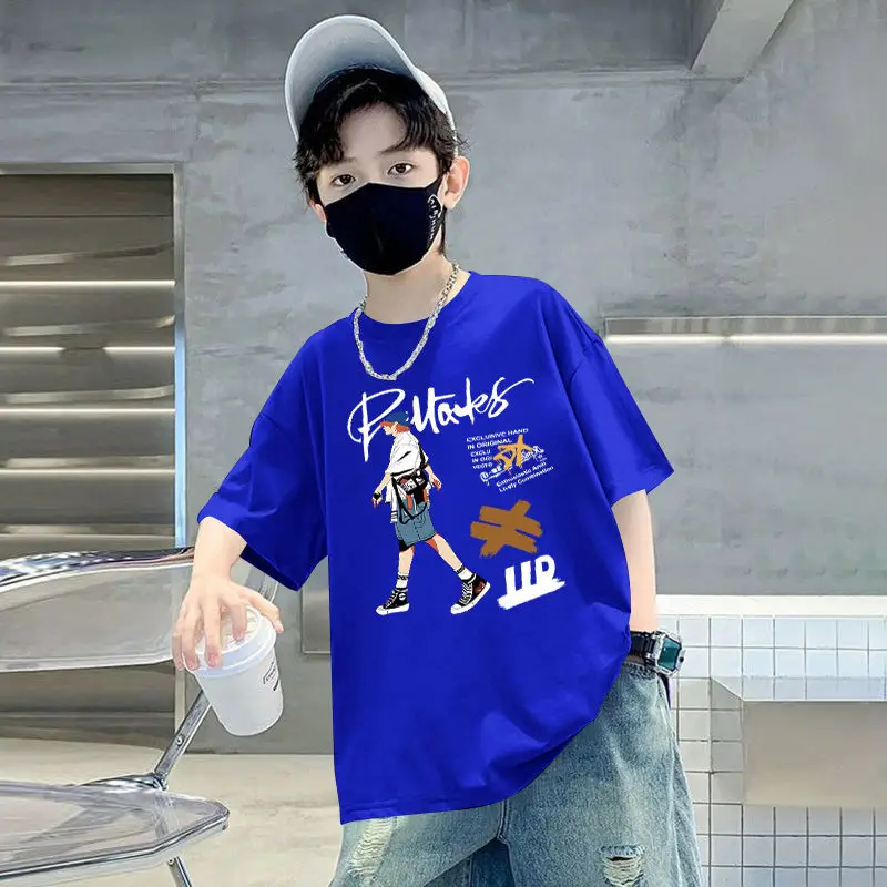 Kids Cotton Cartoon T-Shirt Green Short Sleeve Summer Wear