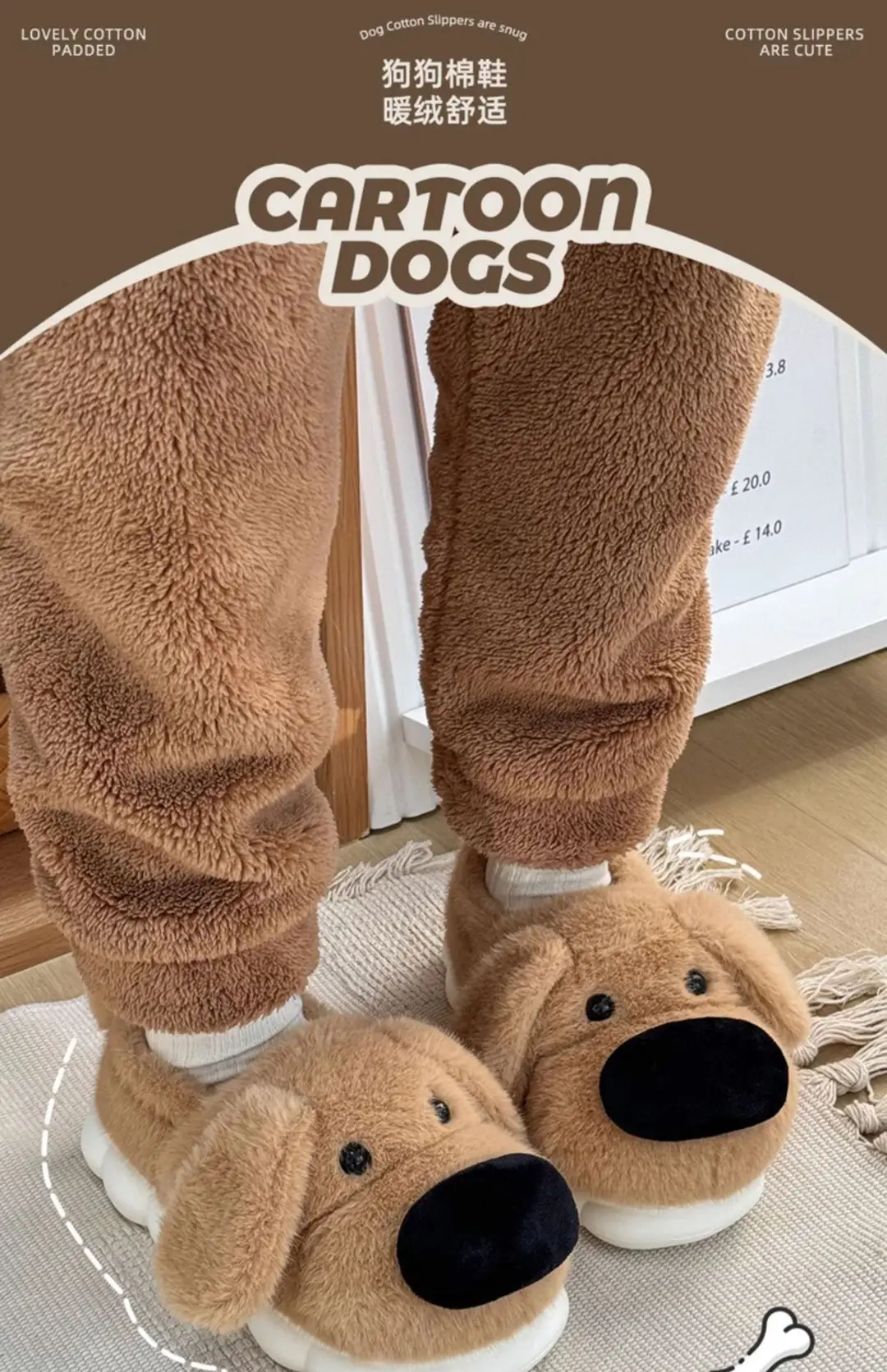 Kapi Barra Cotton Slippers Women's Winter 2025 New Couple Home Warm Cute Mao Mao Slippers Men's Winter — feature 1