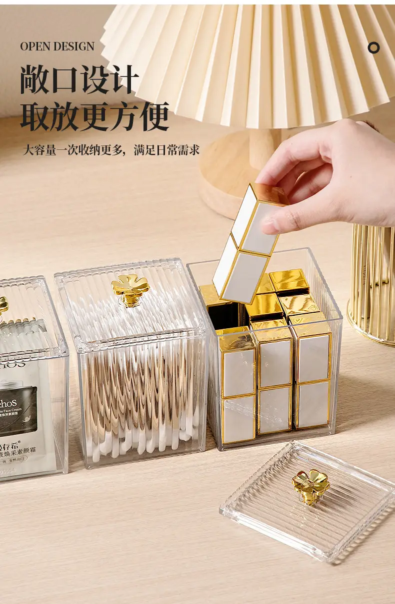 Transparent Jewelry Storage Box 8x8x11cm Acrylic — feature 7