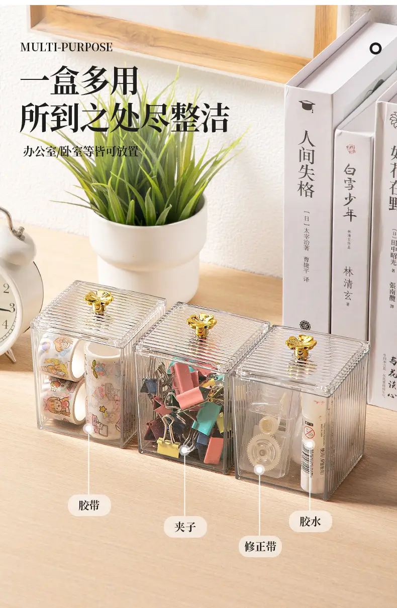 Transparent Jewelry Storage Box 8x8x11cm Acrylic — feature 9