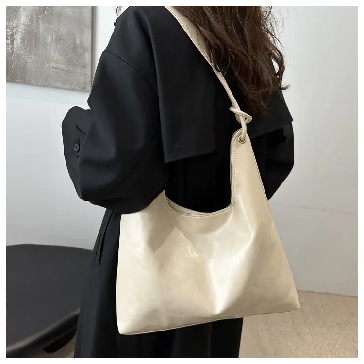 Retro Brown Large Capacity Shoulder Tote Bag — feature 13