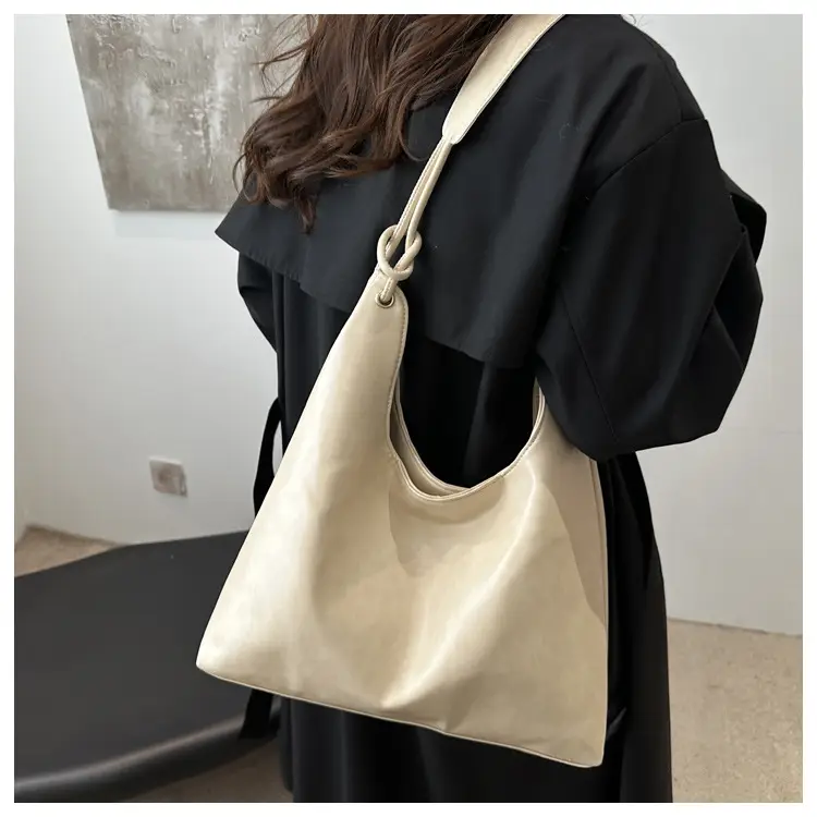 Retro Brown Large Capacity Shoulder Tote Bag — feature 14