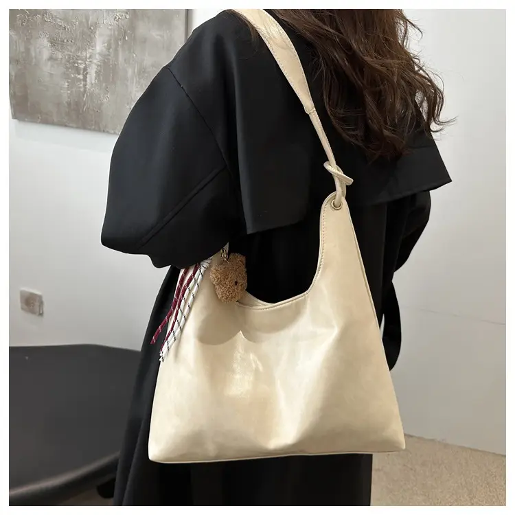 Retro Brown Large Capacity Shoulder Tote Bag — feature 15