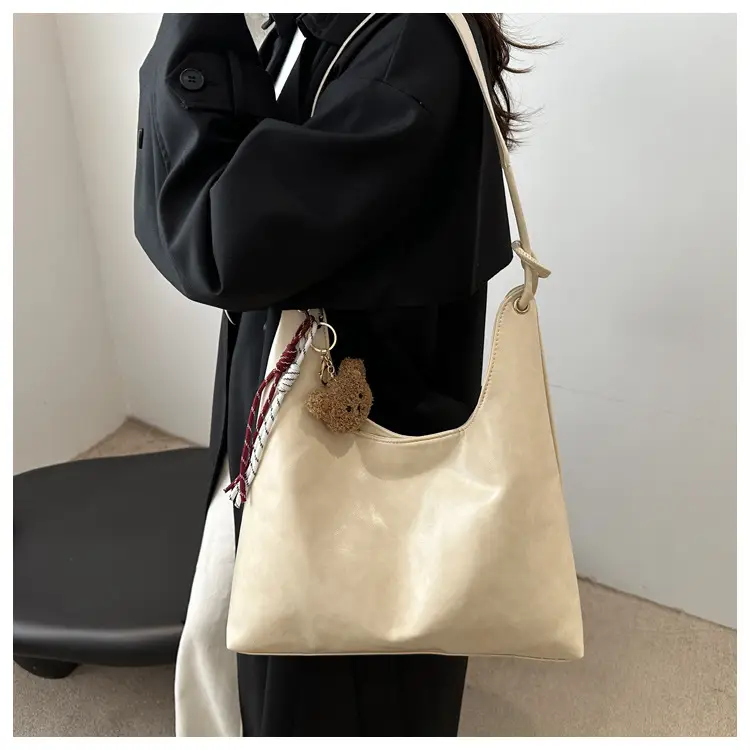 Retro Brown Large Capacity Shoulder Tote Bag — feature 16