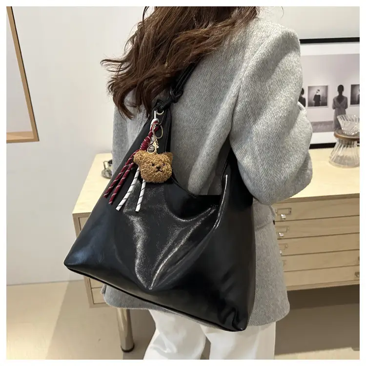 Retro Brown Large Capacity Shoulder Tote Bag — feature 21