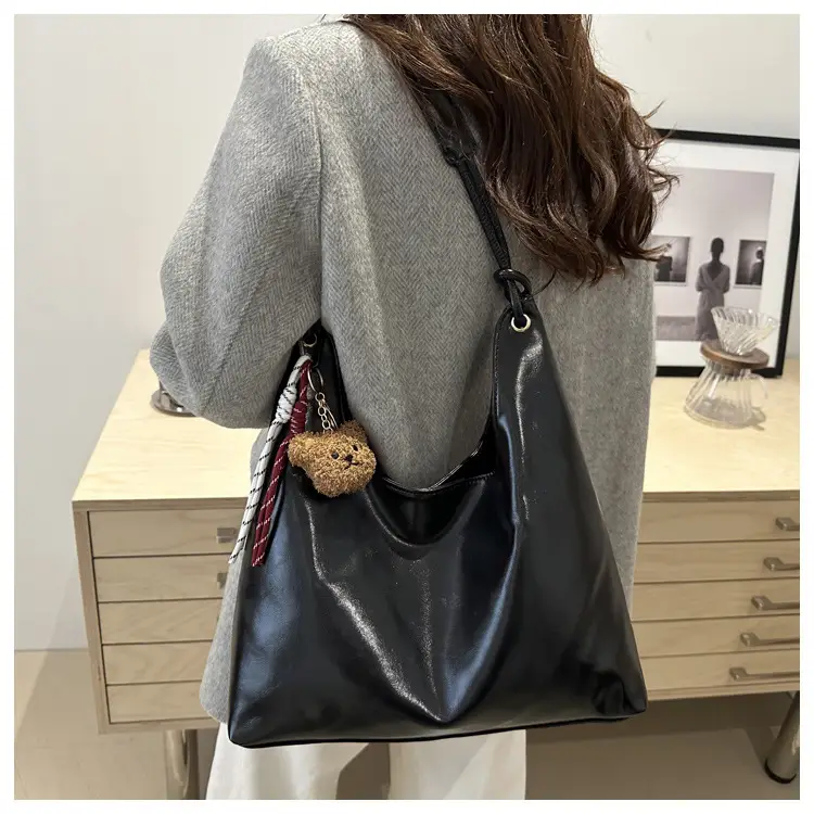 Retro Brown Large Capacity Shoulder Tote Bag — feature 22