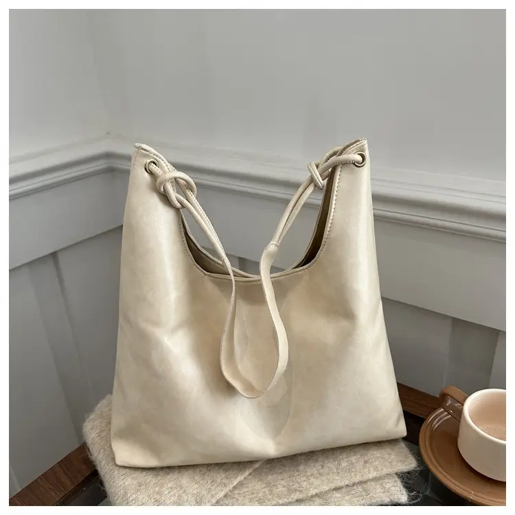 Retro Brown Large Capacity Shoulder Tote Bag - Image 6