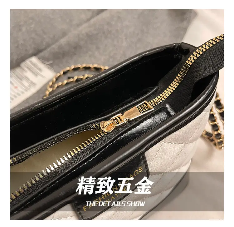 Super Fire Diamond Embroidery Black Chain Shoulder Bag Women — feature 5