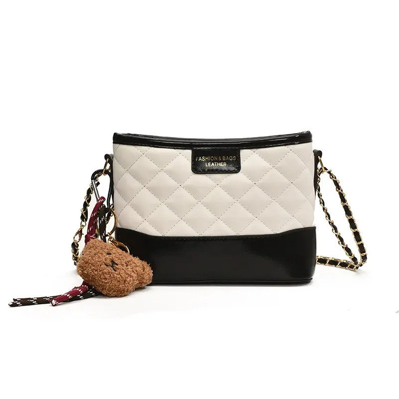 Super Fire Diamond Embroidery Black Chain Shoulder Bag Women