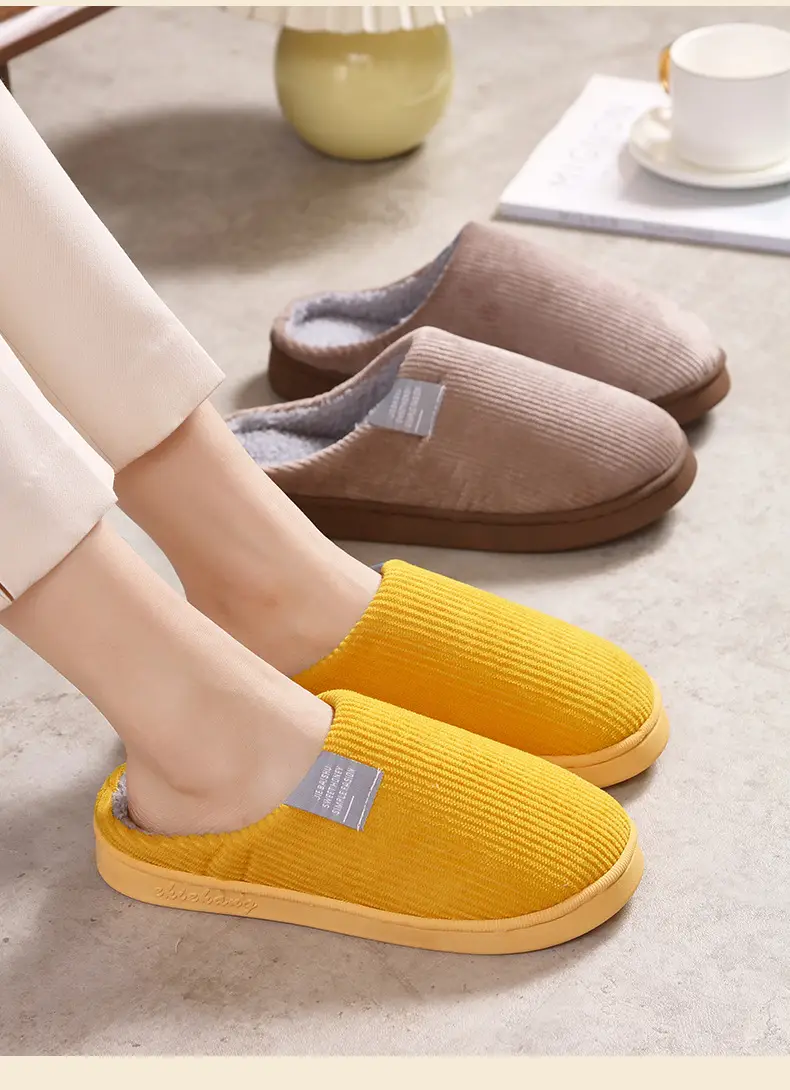 Winter 2025 Cotton Slippers Couple Comfortable Cute Home Fashionable Internet Popular Warm Cotton Shoes Women's Indoor Winter Flat — feature 16