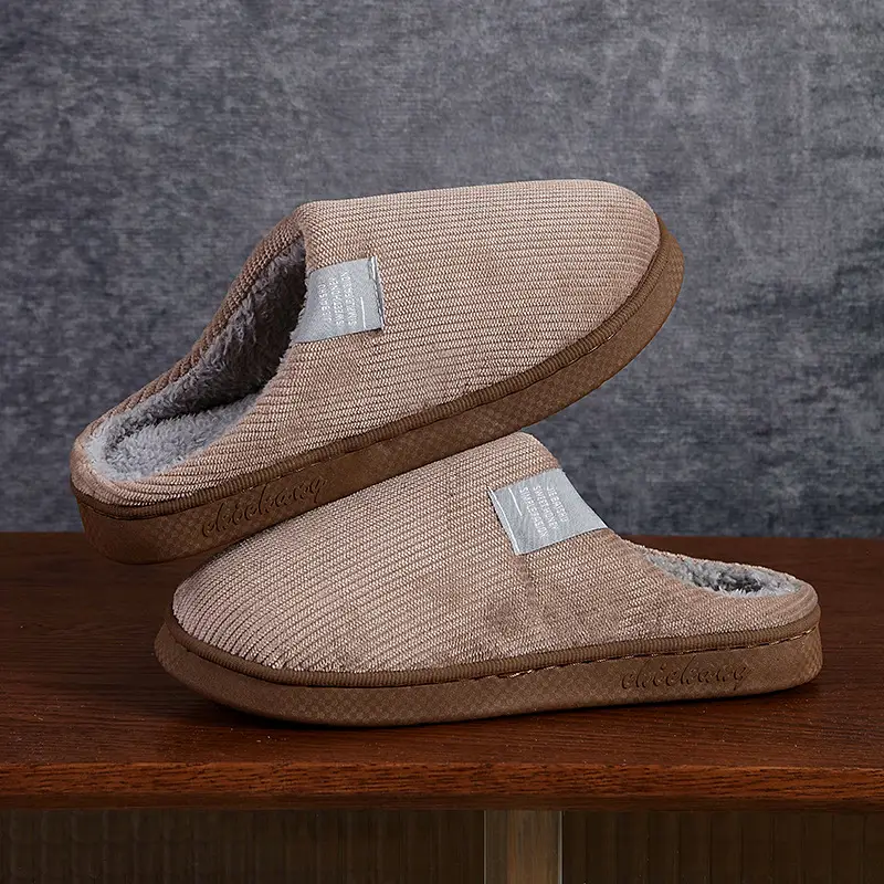 Winter 2025 Cotton Slippers Couple Comfortable Cute Home Fashionable Internet Popular Warm Cotton Shoes Women's Indoor Winter Flat