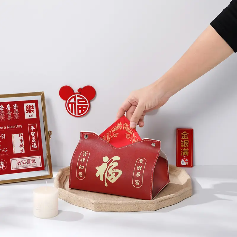 Red Creative Tissue Box for Weddings & Festivals - Image 14