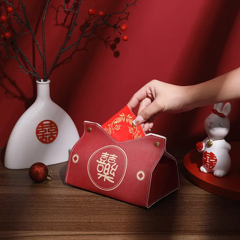 Red Creative Tissue Box for Weddings & Festivals - Image 16