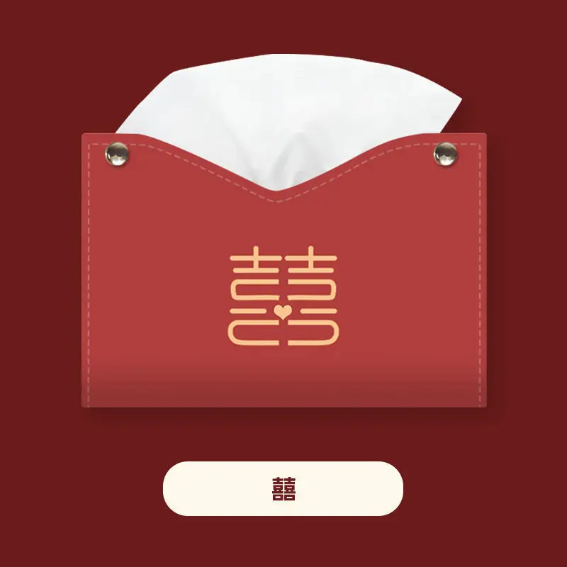 Red Creative Tissue Box for Weddings & Festivals - Image 2