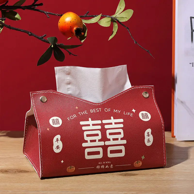 Red Creative Tissue Box for Weddings & Festivals - Image 5