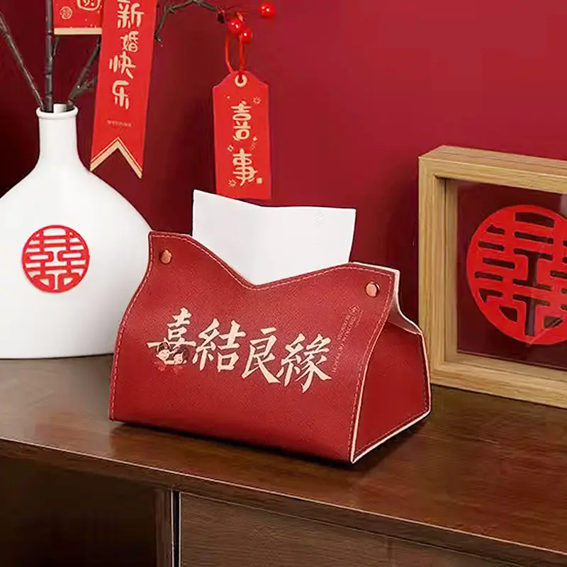 Red Creative Tissue Box for Weddings & Festivals - Image 8