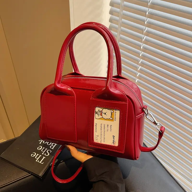 Red Korean Style Shoulder Crossbody Bag 2025