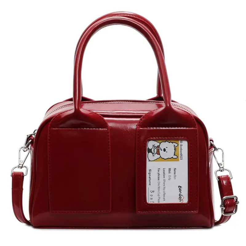 Red Korean Style Shoulder Crossbody Bag 2025
