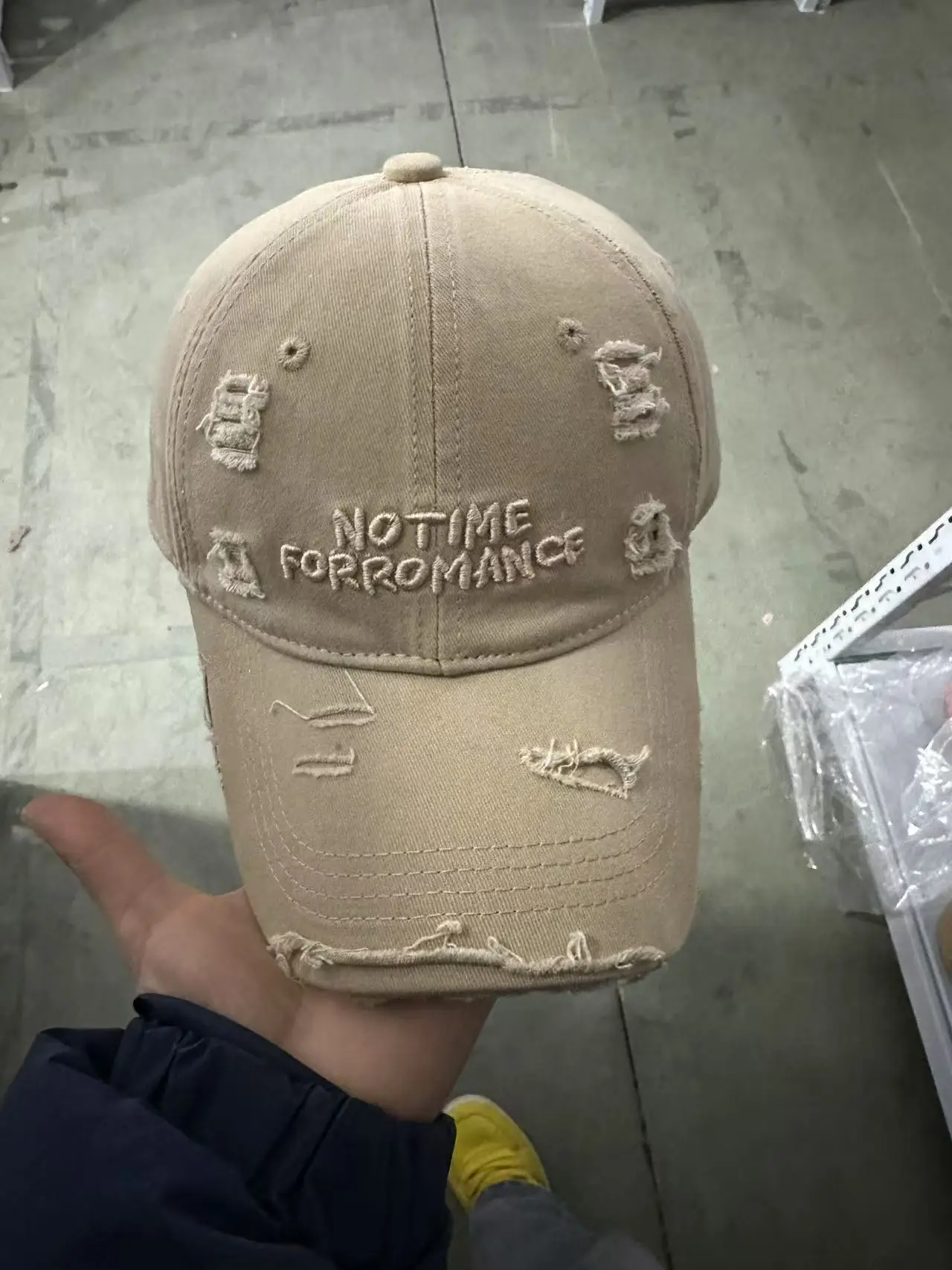 2025 Grey Baseball Cap No Time for Romance - Image 7