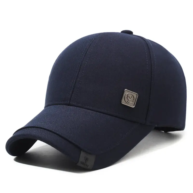 Men's Black Baseball Cap Casual Outdoor Sun Hat