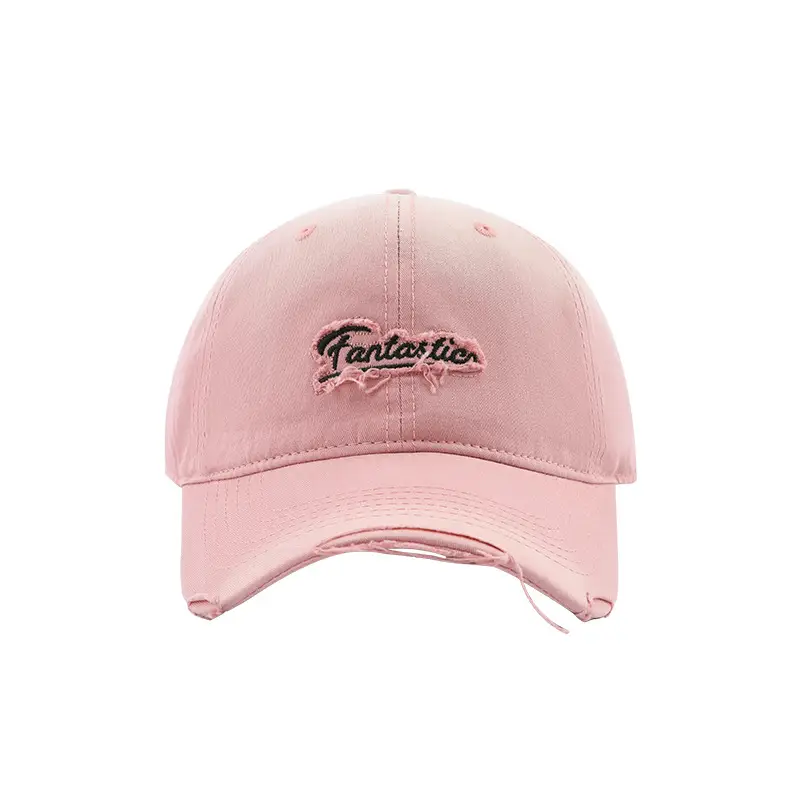 Pink Korean Ins Baseball Cap with Letter Embroidery - Image 7