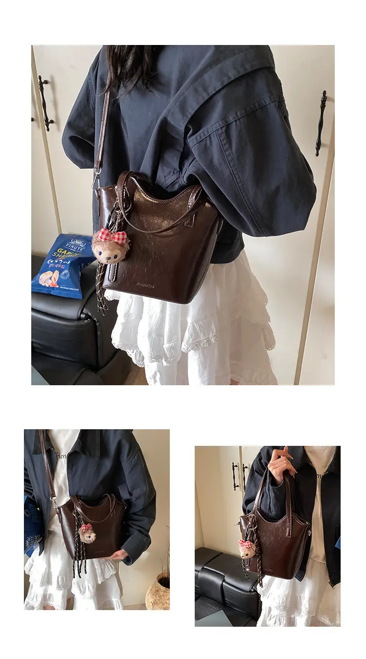 Vintage Contrast Color Shoulder Bag Women 2025 New — feature 11