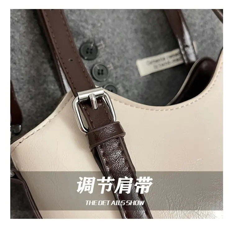 Vintage Contrast Color Shoulder Bag Women 2025 New — feature 8