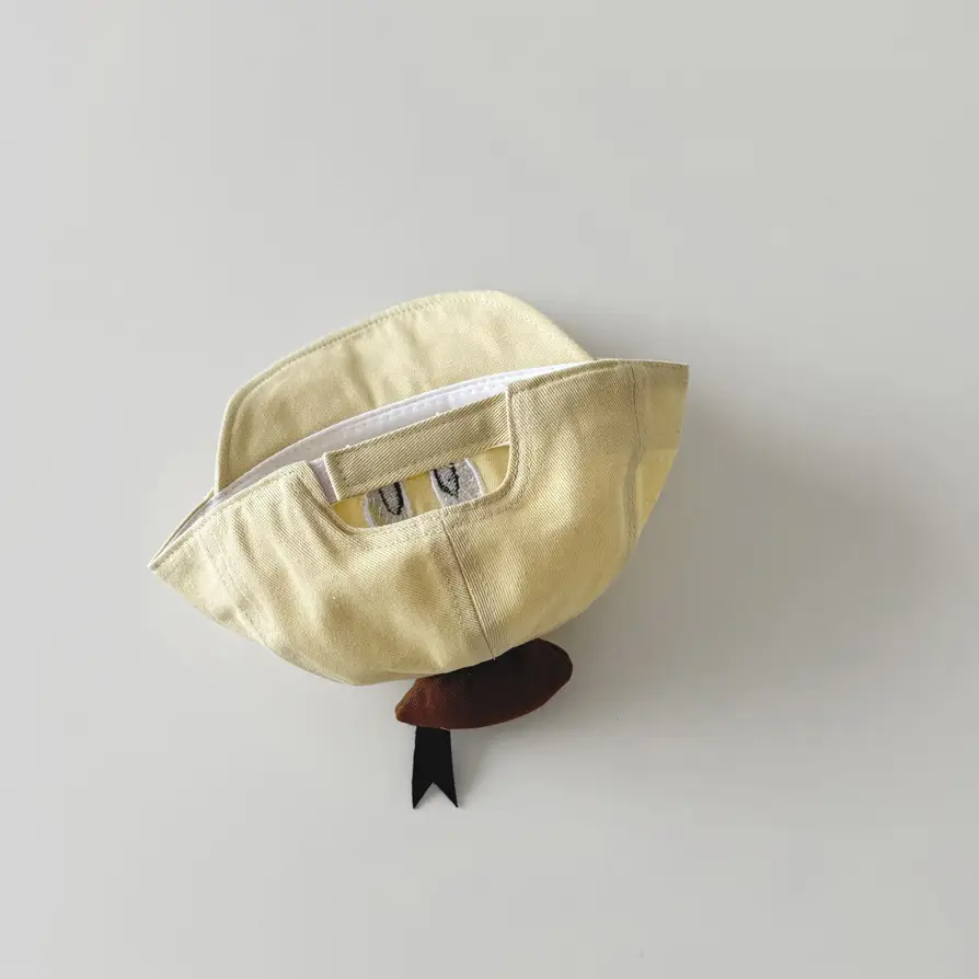 Girls Duckbill Hat Autumn Sunshade Cap Beige - Image 5