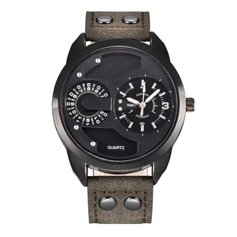 Men's Quartz Watch with Compass & Leather Strap - Image 6