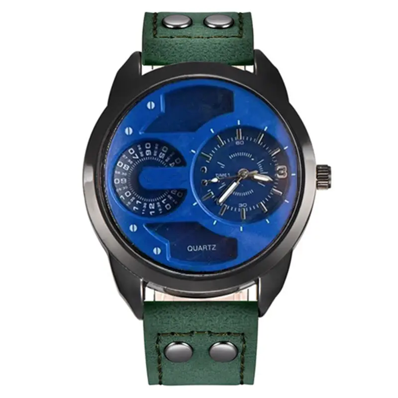 Men's Quartz Watch with Compass & Leather Strap — feature 18