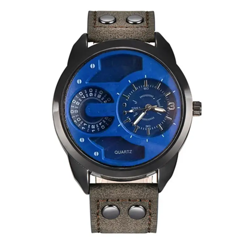 Men's Quartz Watch with Compass & Leather Strap - Image 10