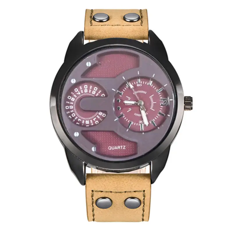 Men's Quartz Watch with Compass & Leather Strap - Image 13