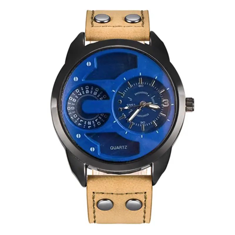 Men's Quartz Watch with Compass & Leather Strap - Image 15