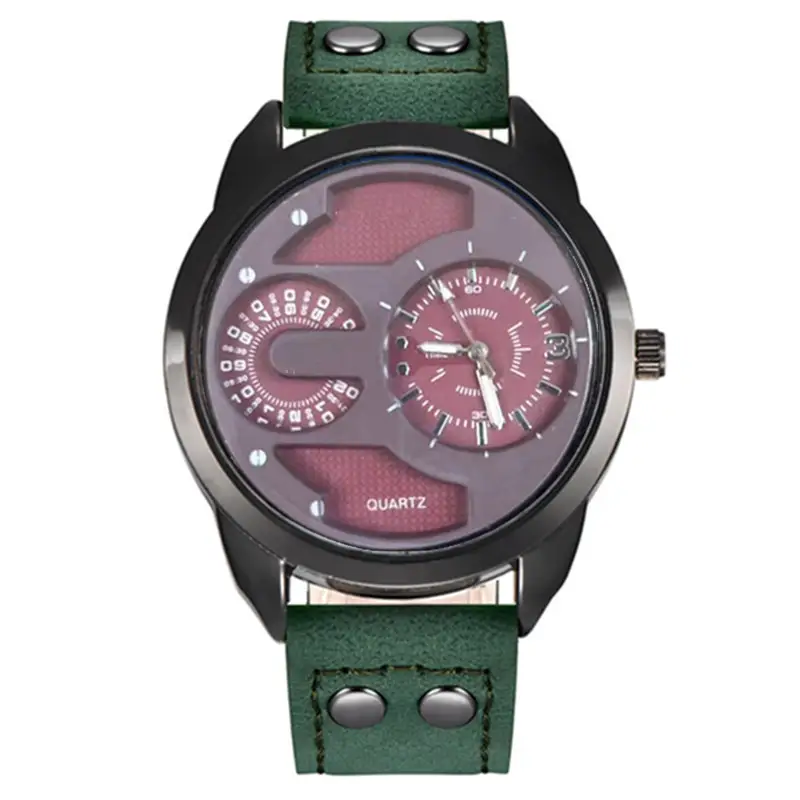 Men's Quartz Watch with Compass & Leather Strap - Image 18