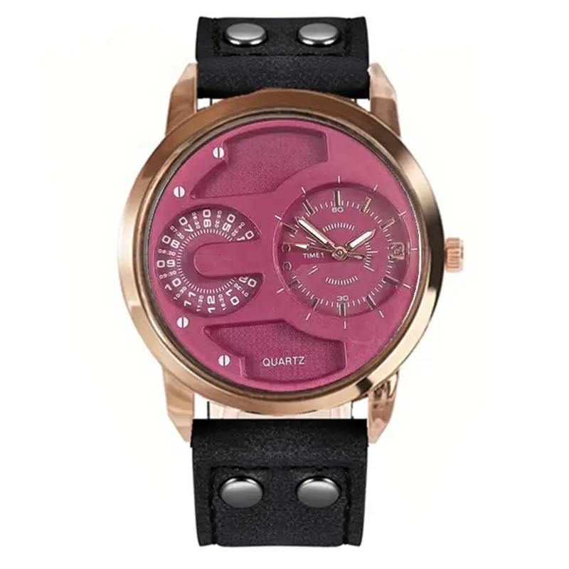 Men's Quartz Watch with Compass & Leather Strap - Image 3