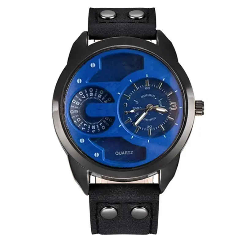 Men's Quartz Watch with Compass & Leather Strap - Image 5