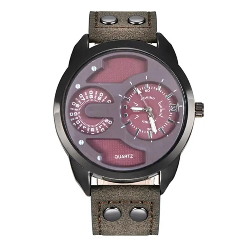 Men's Quartz Watch with Compass & Leather Strap - Image 8