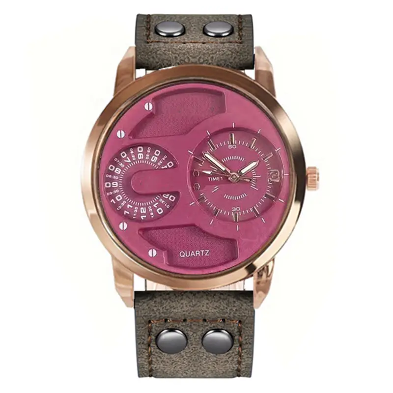 Men's Quartz Watch with Compass & Leather Strap - Image 9