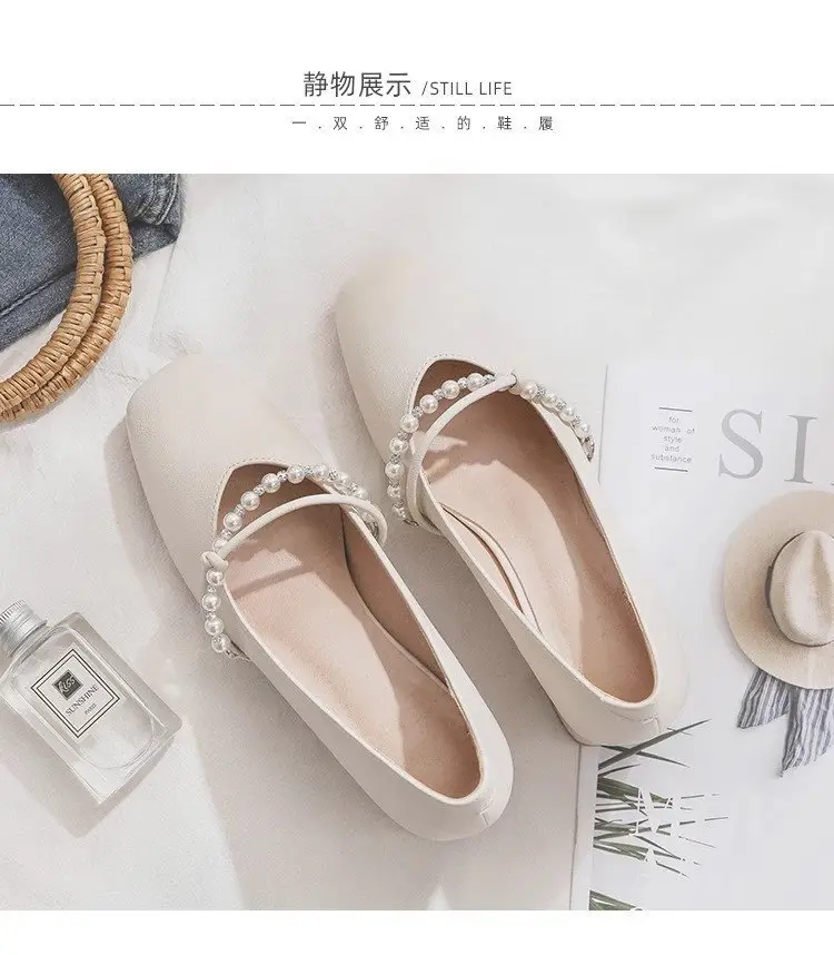 High-End Elegant High-Heeled Shoes for Women 2025 New Style Mary Jane Shoes Internet Celebrity Small Leather Shoes Thick Heel Flats with Skirt — feature 6
