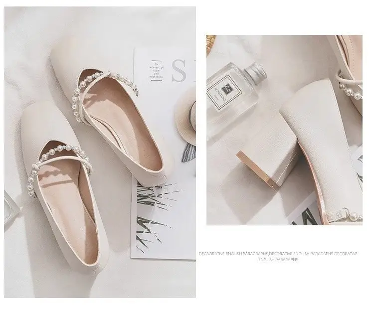 High-End Elegant High-Heeled Shoes for Women 2025 New Style Mary Jane Shoes Internet Celebrity Small Leather Shoes Thick Heel Flats with Skirt — feature 9