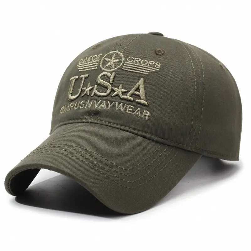 U.S.A. Camo Flat Cap Men's All Season - Image 8
