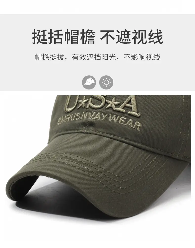 U.S.A. Camo Flat Cap Men's All Season — feature 2